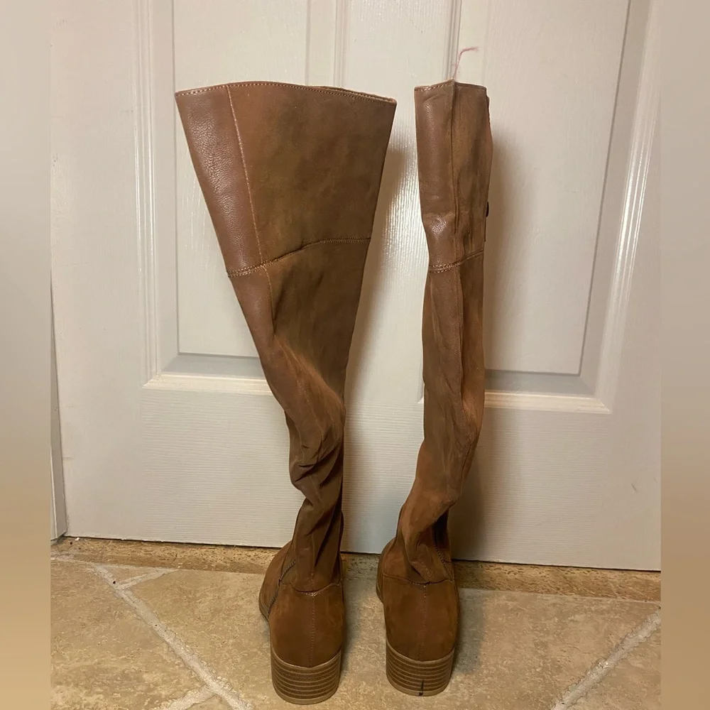New‎ MIA Women’s Caryson Brown Over The Knee Boots Round Toe Regular Calf Width